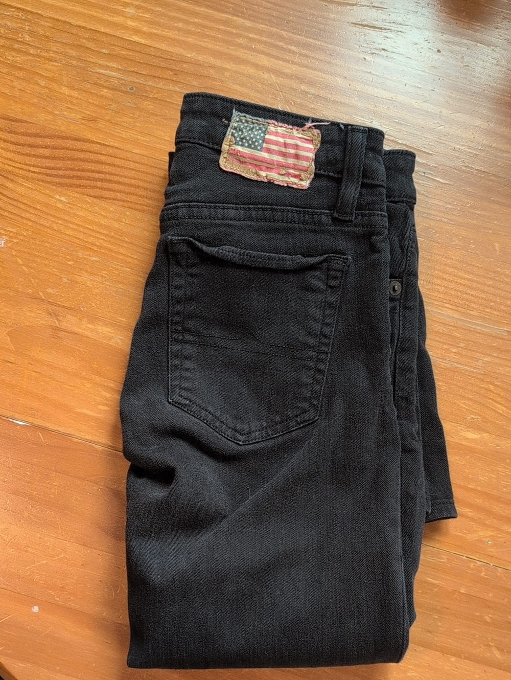 Women's Ralph Lauren Straight Leg Denim, Black, 24x34